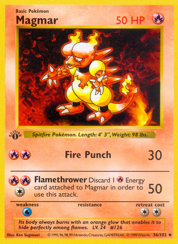 Magmar Uncommon (36/102) Base (Dutch) First Edition