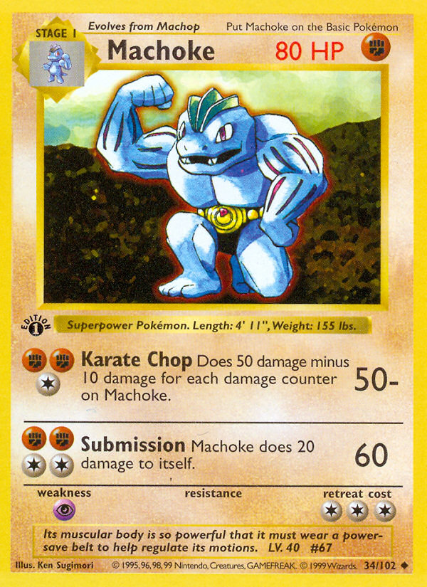Machoke Uncommon (34/102) Base (Dutch) First Edition