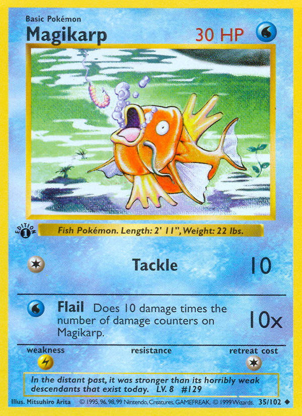 Magikarp Uncommon (35/102) Base (Dutch) First Edition
