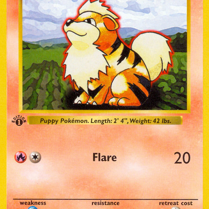 Growlithe Uncommon (28/102) Base (Dutch) First Edition