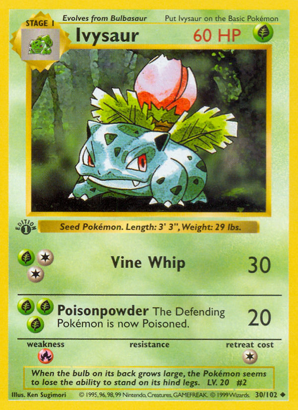 Ivysaur Uncommon (30/102) Base (Dutch) First Edition