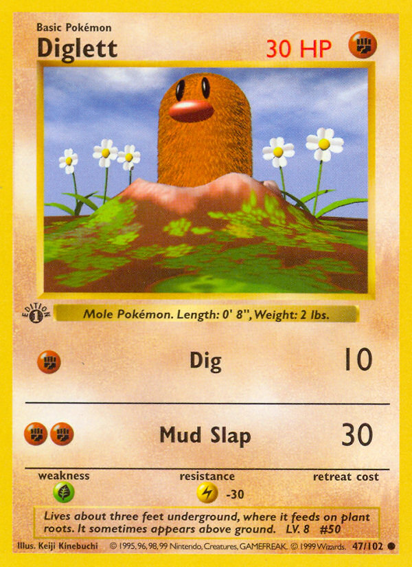 Diglett Common (47/102) Base (Dutch) First Edition
