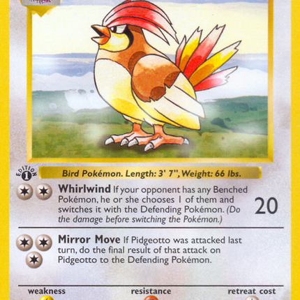 Pidgeotto Rare (22/102) Base (Dutch) First Edition