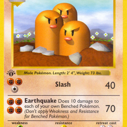 Dugtrio Rare (19/102) Base (Dutch) First Edition