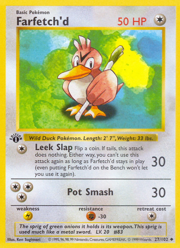 Farfetch'd Uncommon (27/102) Base (Dutch) First Edition