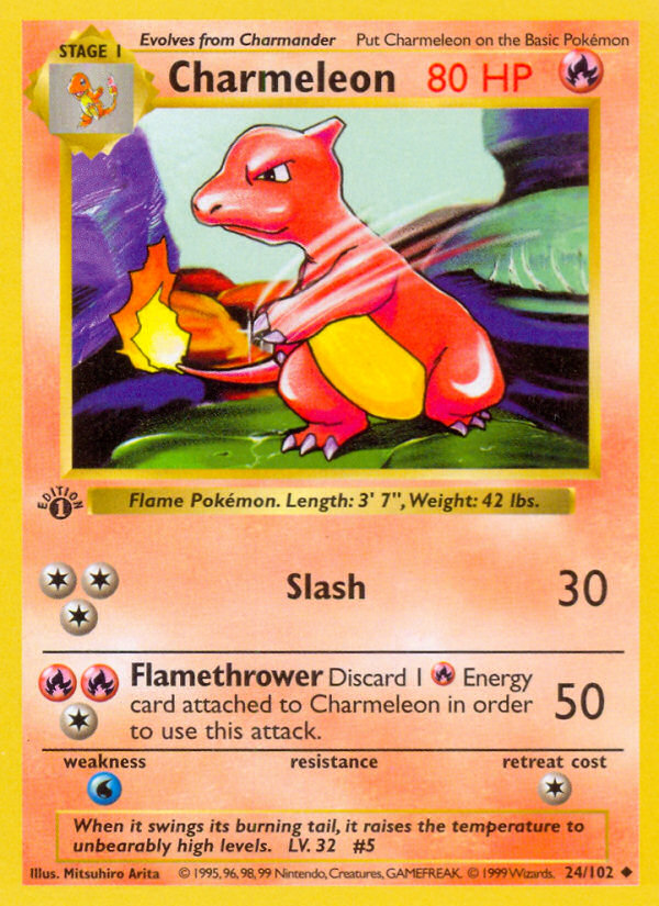 Charmeleon Uncommon (24/102) Base (Dutch) First Edition