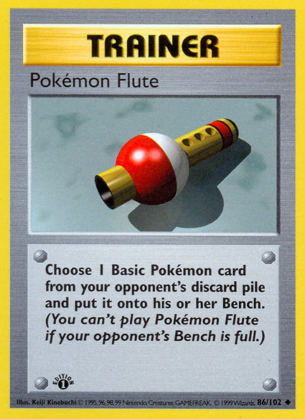 Pokémon Flute Uncommon (86/102) Base (Dutch) First Edition