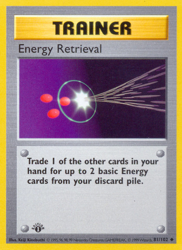 Energy Retrieval Uncommon (81/102) Base (Dutch) First Edition