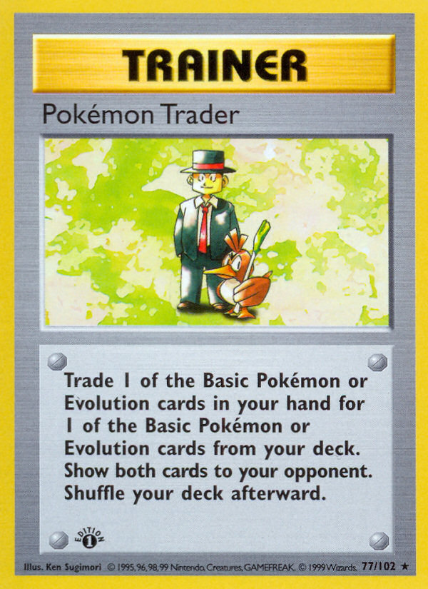 Pokémon Trader Rare (77/102) Base (Dutch) First Edition Shadowless
