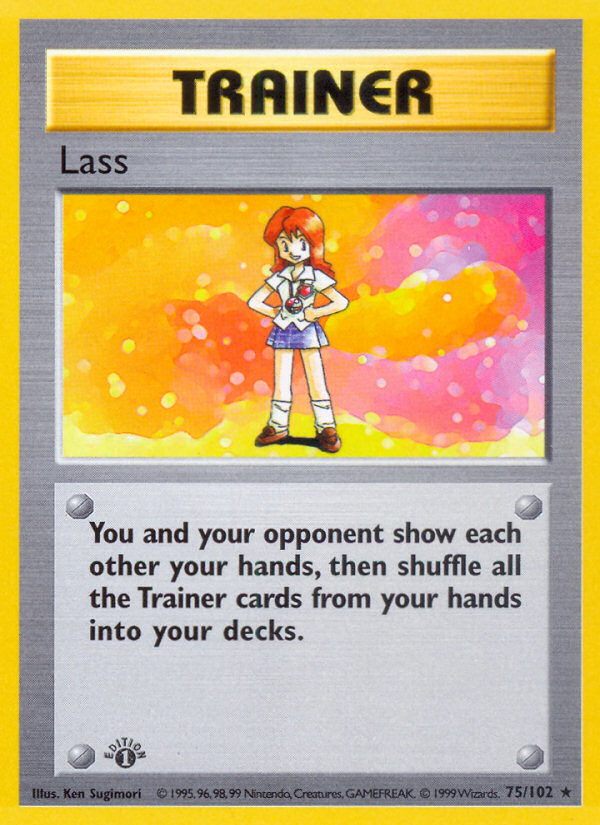 Lass Rare (75/102) Base (Dutch) First Edition Shadowless