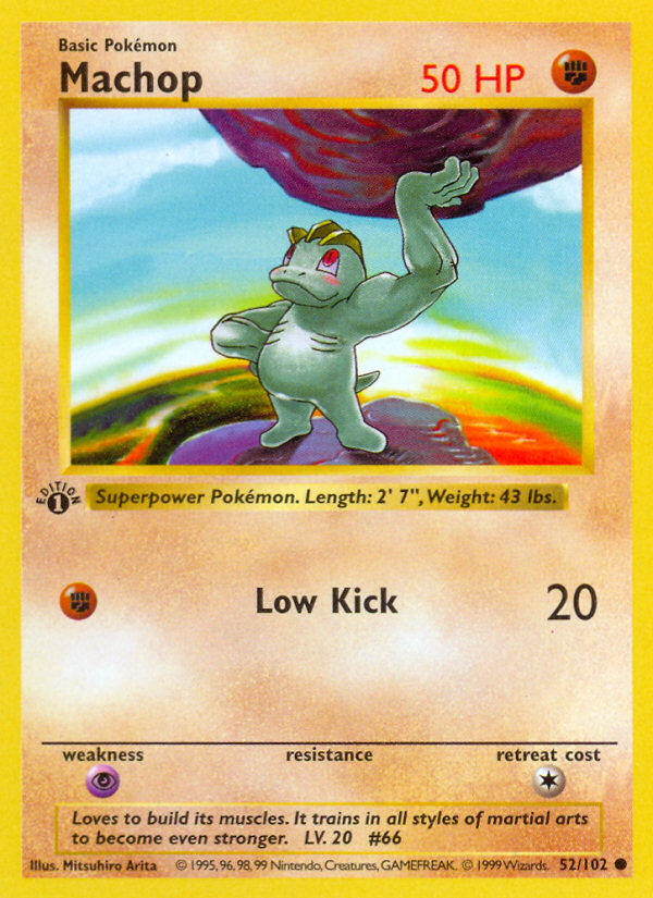 Machop Common (52/102) Base (Dutch) First Edition Shadowless
