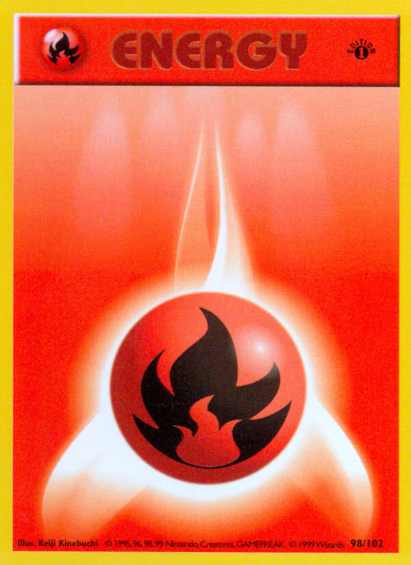 Fire Energy (98/102) Base (Dutch) First Edition Shadowless