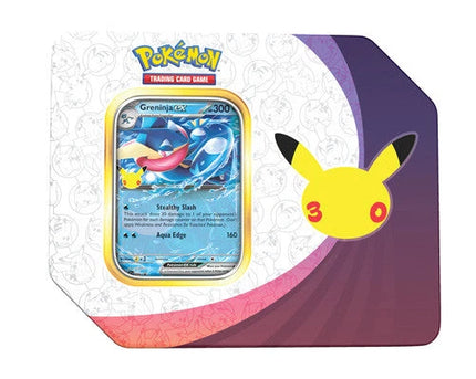 Pokemon 30th Anniversary Celebration 5 pack USA Tin Greninja Ex