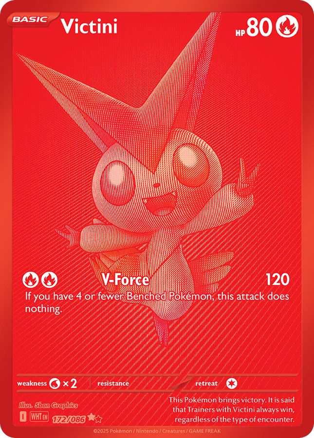 Victini Black White Rare (172/086) White Flare