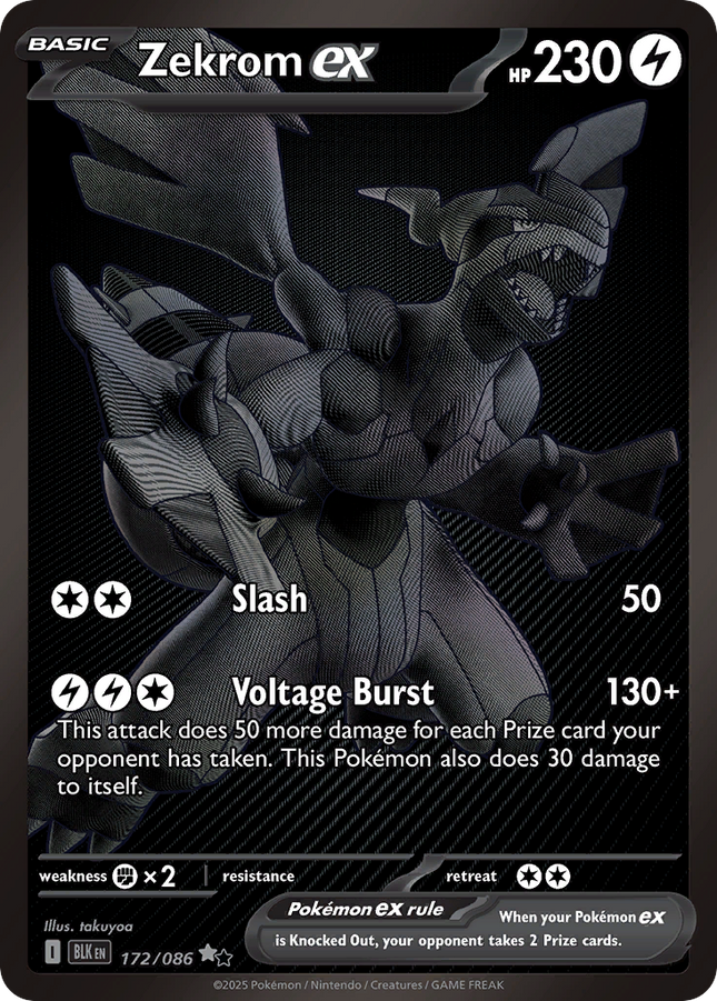 Zekrom ex Black White Rare (172/086) Black Bolt