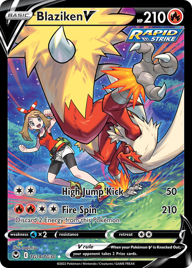 Blaziken V Rare Holo V (TG14/TG30) Silver Tempest Trainer Gallery