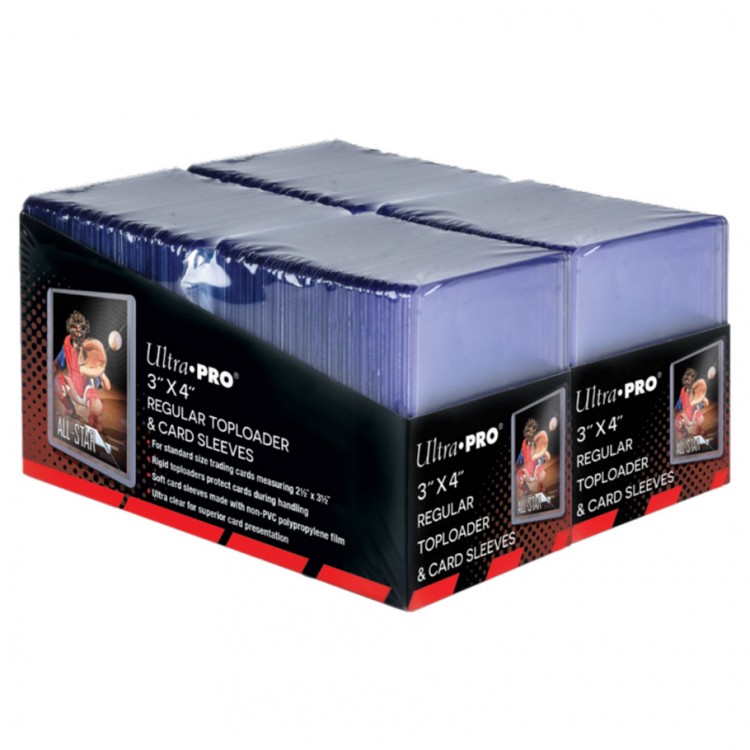 3 X 4 Clear Regular Toploaders and Soft Sleeves Bundle (200ct) for Standard Size Cards