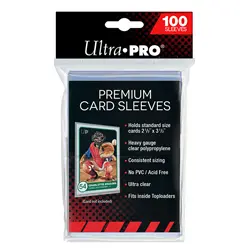 Ultra Pro Card Premium Card Sleeves Pack, 100 Sleeves