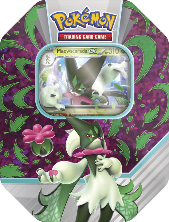 Paldea Fall ex Paldea Partners Tin Meowscarasda/ Skeledirge/ Quaquaval Display (6 Tins) - EN