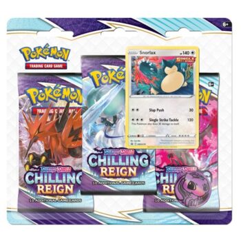 Pokemon Chilling Reign 3 pack blister snorlax