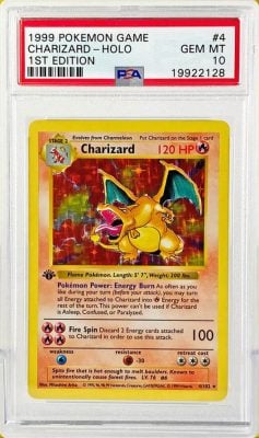 Duurste Pokemon Kaarten - shadowless charizard base set 1st edition