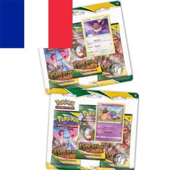 Pokemon Evolution Celeste - Tri-pack blister Ramoloss + Evoli (FR)