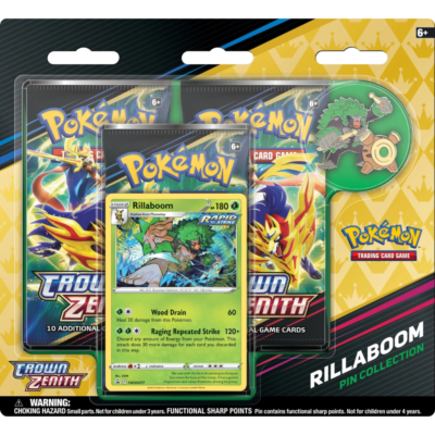pokemon crown zenith pin collection rillaboom