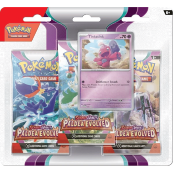 Pokemon Paldea Evolved 3-Pack Blister - Tinkatink