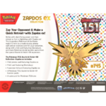 Pokemon 151 Zapdos ex Box