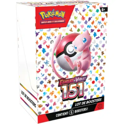 Lot de 6 boosters Pokémon 151 - Écarlate et Violet