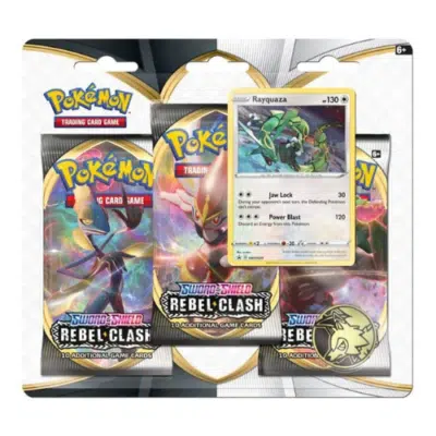 Pokemon - Sword & Shield - Rebel Clash - 3 Pack Blister (Rayquaza)