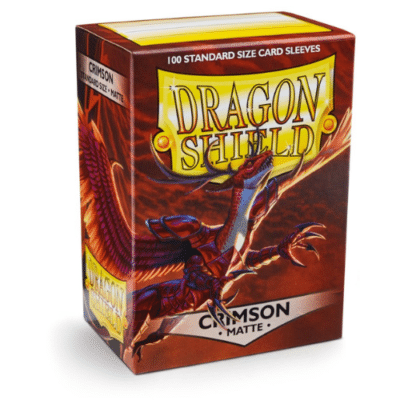 DRAGON SHIELD STANDARD SLEEVES - MATTE CRIMSON (100 SLEEVES)