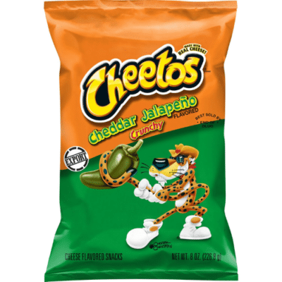 Frito-Lay Cheetos Cheddar Jalapeno Crunchy Pouch, 226.8 g