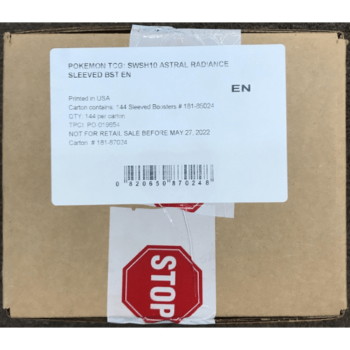 Pokemon SWSH10 Astral Radiance Sleeved Booster Case (144ct)