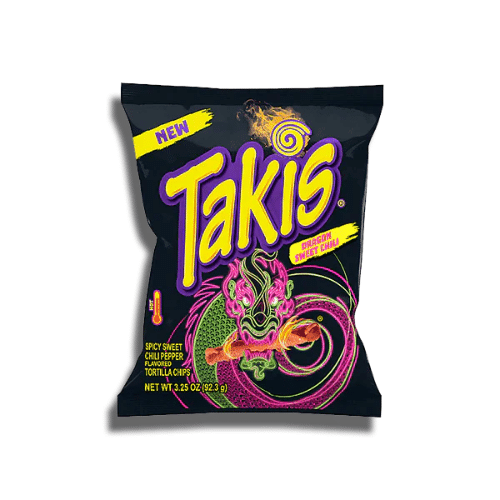 TAKIS Dragon Sweet Chili 92.3 g / 20 Pcs TAKIS Dragon Sweet Chili 92.3 g / 20 Pcs