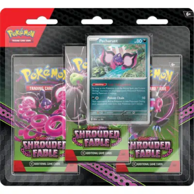 Pokemon TCG Scarlet & Violet Shrouded Fable 3-Pack Booster Blister - Pecharunt