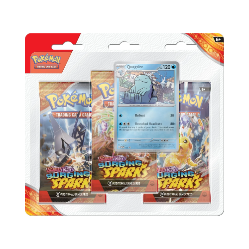 Pokemon TCG Scarlet & Violet Surging Sparks 3-Pack Booster Blister - Quagsire Pokemon TCG Scarlet & Violet Surging Sparks 3-Pack Booster Blister - Quagsire