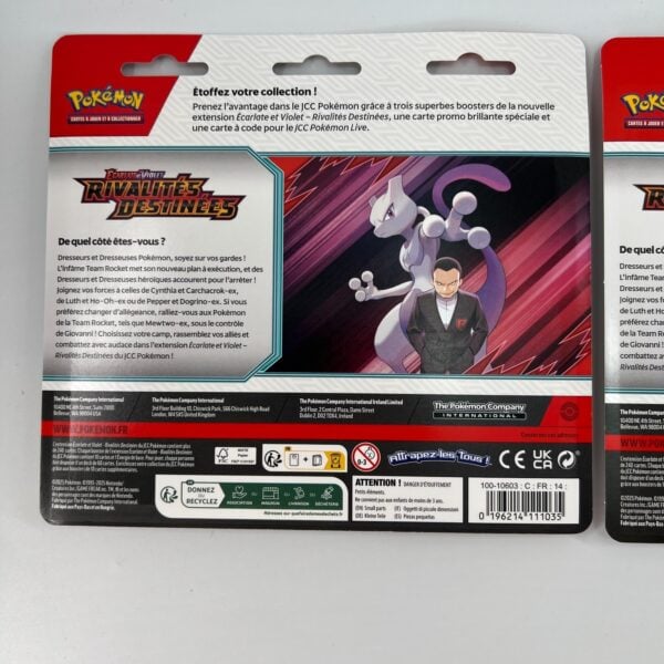 Pokemon JCC Pack Blister 3 Boosters EV10 Rivalités Destinées Kangourex/Zéblitz (1 aléatoire) [FR] - Image 5