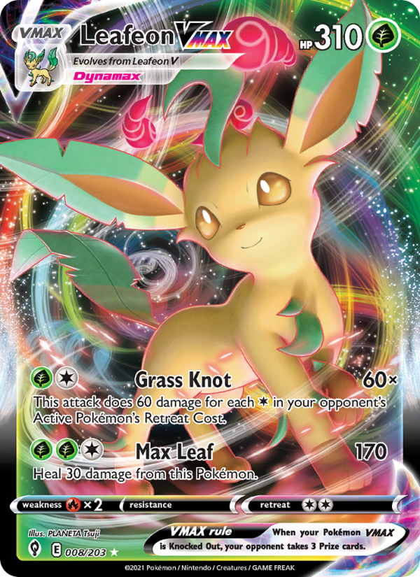 2368-swsh7-8-Leafeon-VMAX-Holo-Rare-VMAX-8-203-swsh7 Leafeon VMAX Holo Rare VMAX (8/203) swsh7 - Afbeelding 1