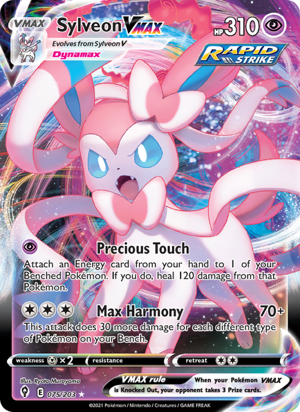 2435-swsh7-75-Sylveon-VMAX-Holo-Rare-VMAX-75-203-swsh7 Sylveon VMAX Holo Rare VMAX (75/203) swsh7 - Afbeelding 1