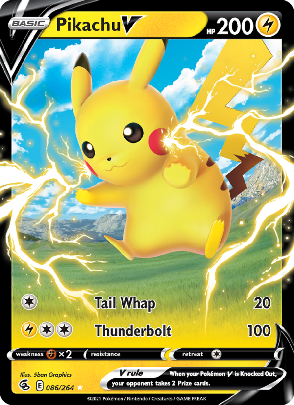 3132-swsh8-86-Pikachu-V-Holo-Rare-V-86-264-swsh8 Pikachu V Holo Rare V (86/264) swsh8 - Afbeelding 1