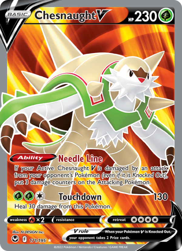 4687-swsh12-171-Chesnaught-V-Ultra-Rare-171-195-swsh12 Chesnaught V Ultra Rare (171/195) swsh12 - Afbeelding 1