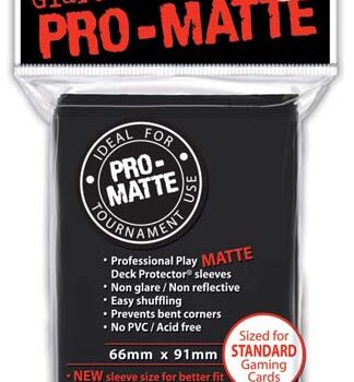 50ct Pro-Matte Black Standard Deck Protectors