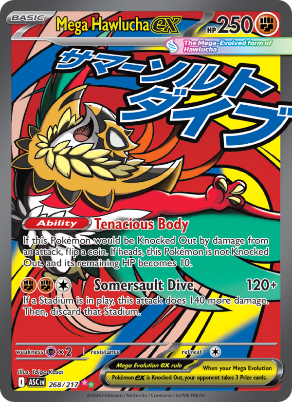 6974-me02-5-268-Mega-Hawlucha-ex-Ultra-Rare-268-217-me02-5 Mega Hawlucha ex Ultra Rare (268/217) me02.5 - Afbeelding 1